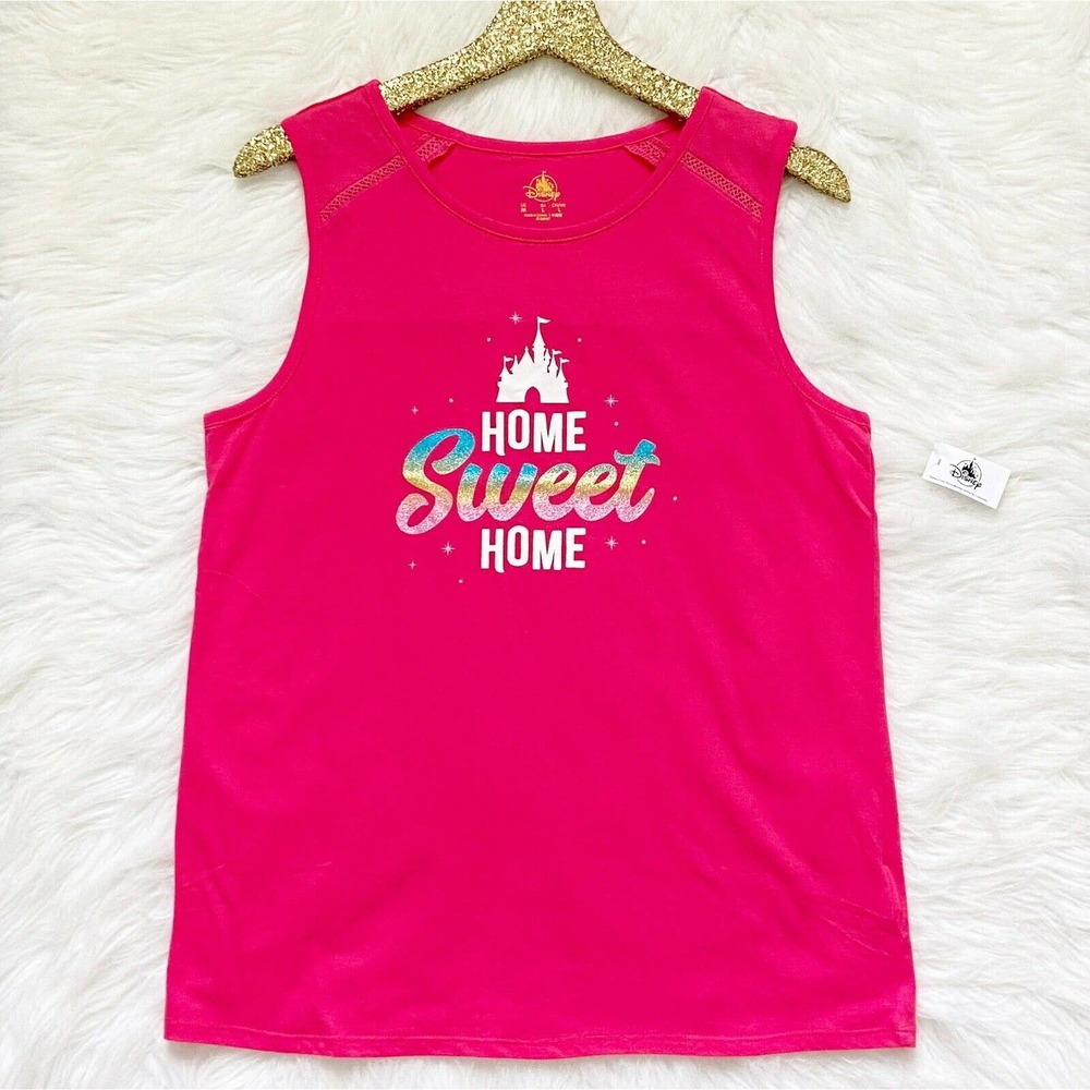Disney Hot Pink "Home Sweet Home" Tank Top